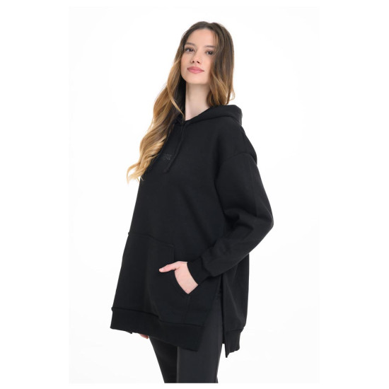 Target Γυναικείο φούτερ Loose Hoodie Side Slits Fleece ''Joyful''